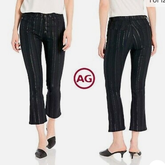 AG The Jodi Crop Jeans Metallic Stripe - Picture 1 of 14